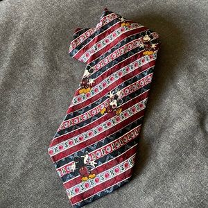 Vintage Disney Store Mickey Mouse striped silk tie 90s